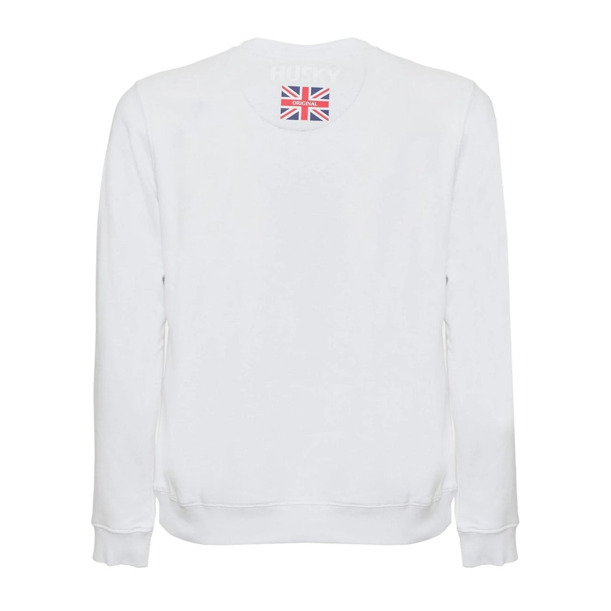 Men's sweatshirt Husky Solid Round Neck White – view 3