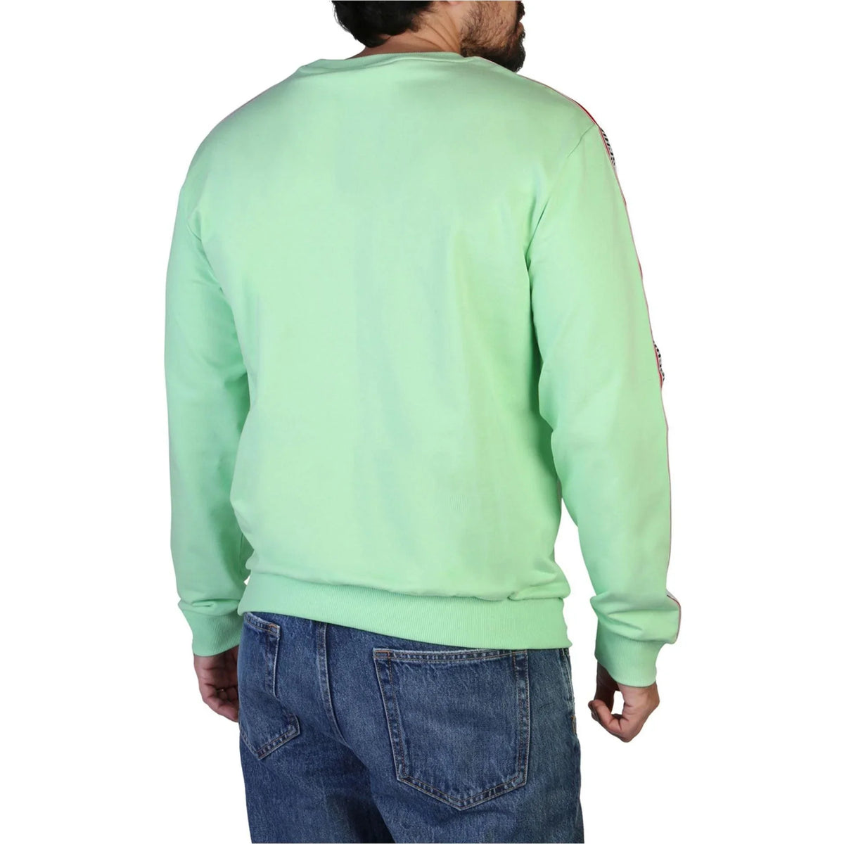 Men's sweatshirt Moschino Logo Round Neck Stretch Cotton Green – view 2
