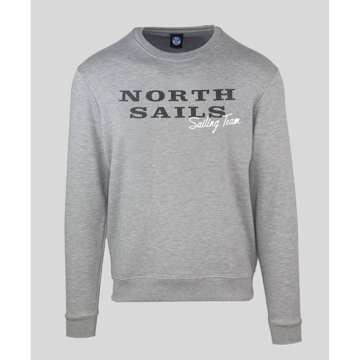 Men's sweatshirt North Sails Round Neck Ribbed Grey Melange – main view