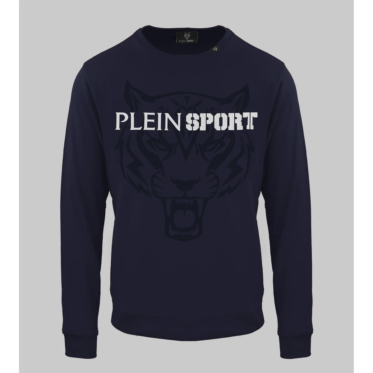 Men's Sweatshirt Plein Sport Logo Set-In Sleeves Crewneck Navy – Sweatshirt | GUOCALI
