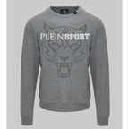 Men's sweatshirt Plein Sport Streetwear Logo Ribbed Hem Grey – main view