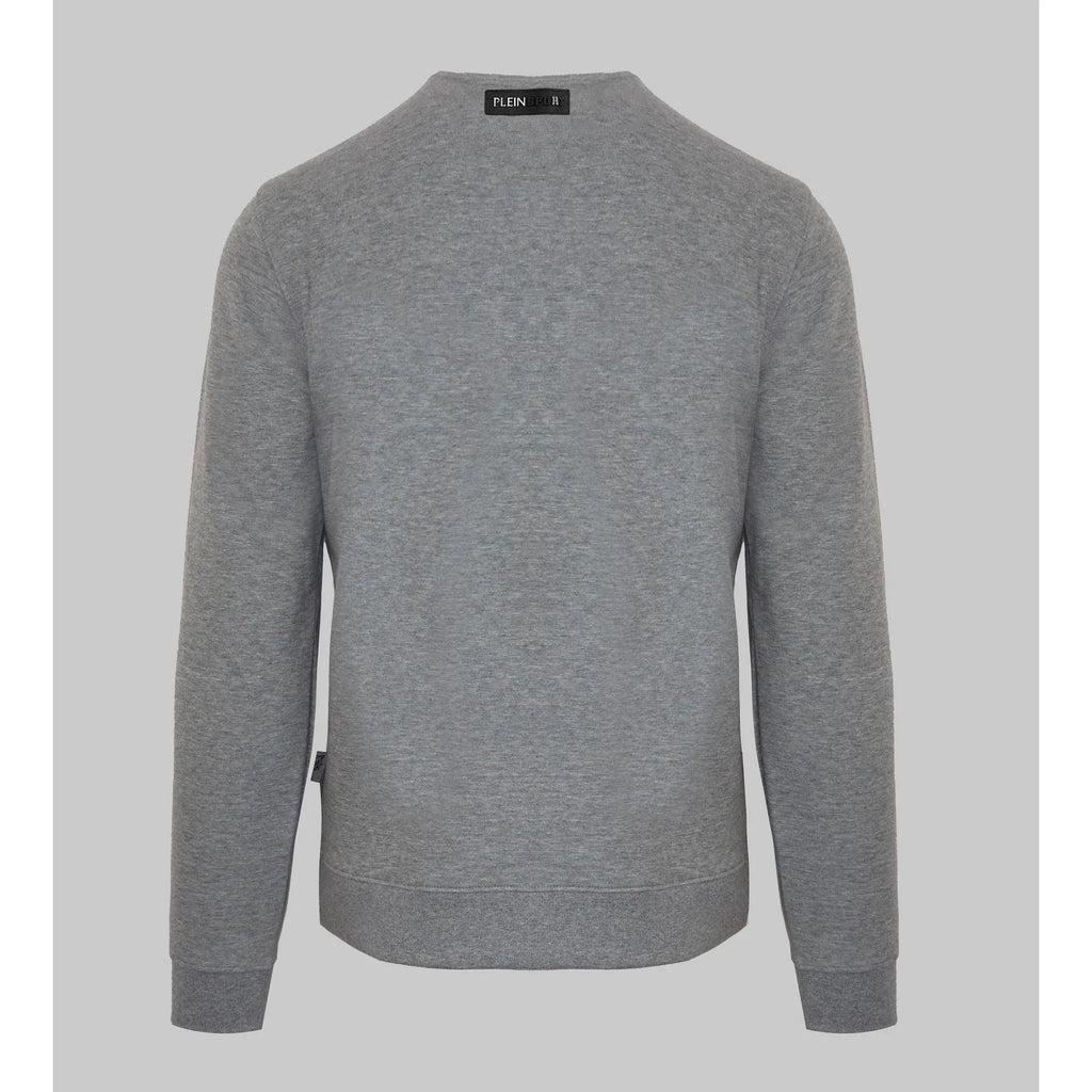 Men's sweatshirt Plein Sport Streetwear Logo Ribbed Hem Grey – view 2