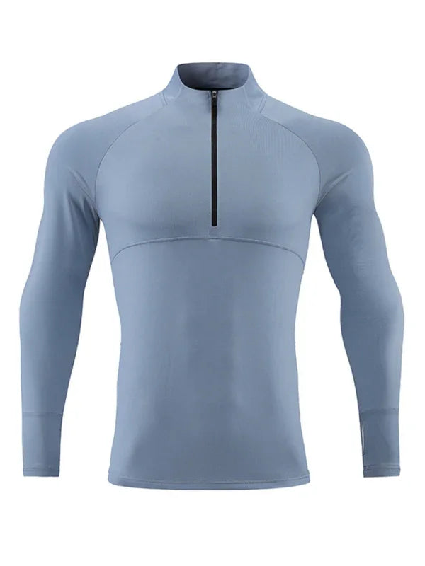 Men's Sweatshirt Quarter-Zip Mock Neck Raglan Sleeve Athletic – Sweatshirt | GUOCALI – view 4