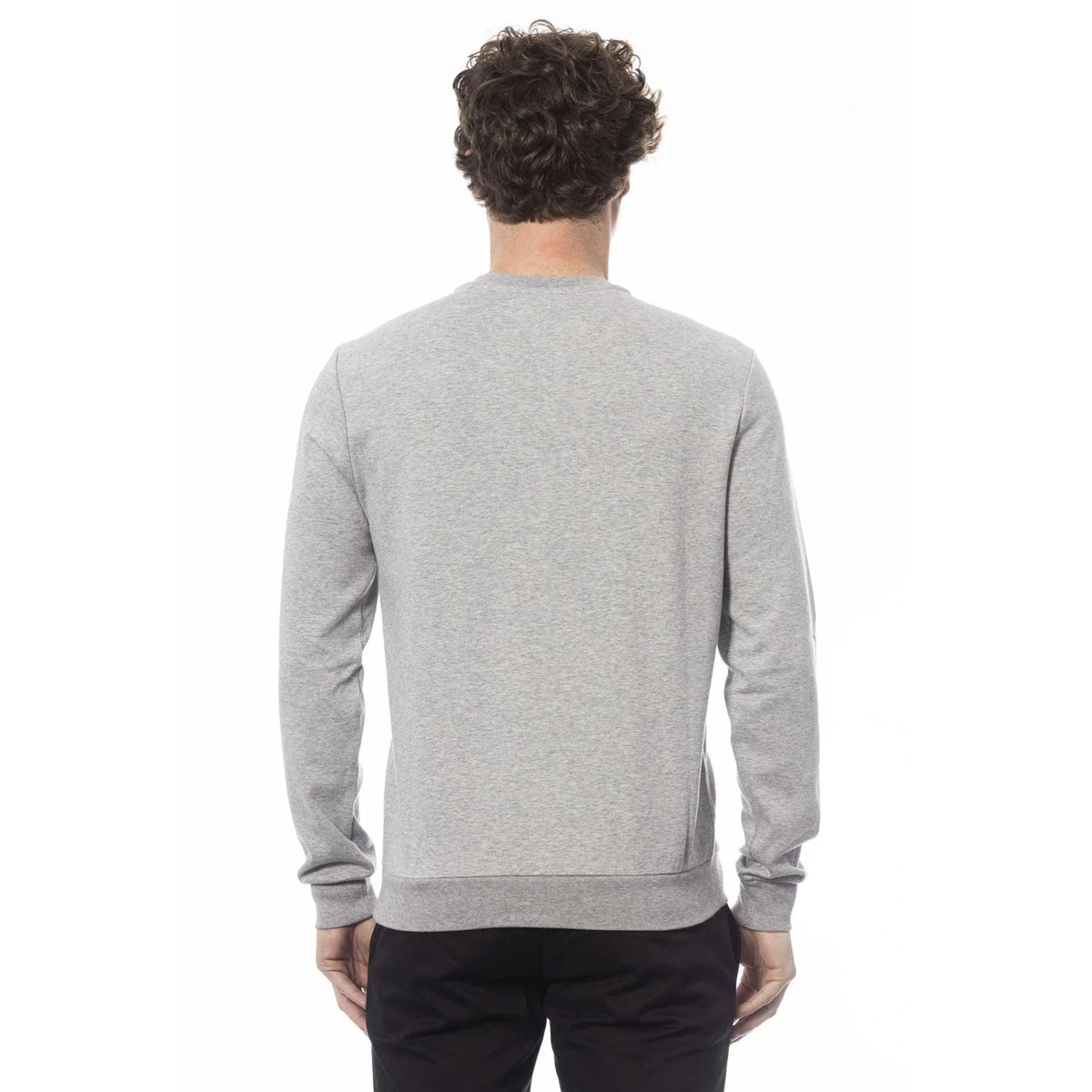 Men's Sweatshirt Trussardi Graphic Logo Crew Neck Cotton Grey – Sweatshirt | GUOCALI – view 3