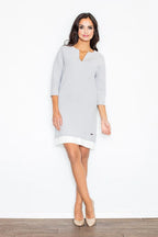 Minimalist V-Neck Day Dress