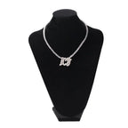Personalized Name Pendant Necklace - Rhinestone -Guocali