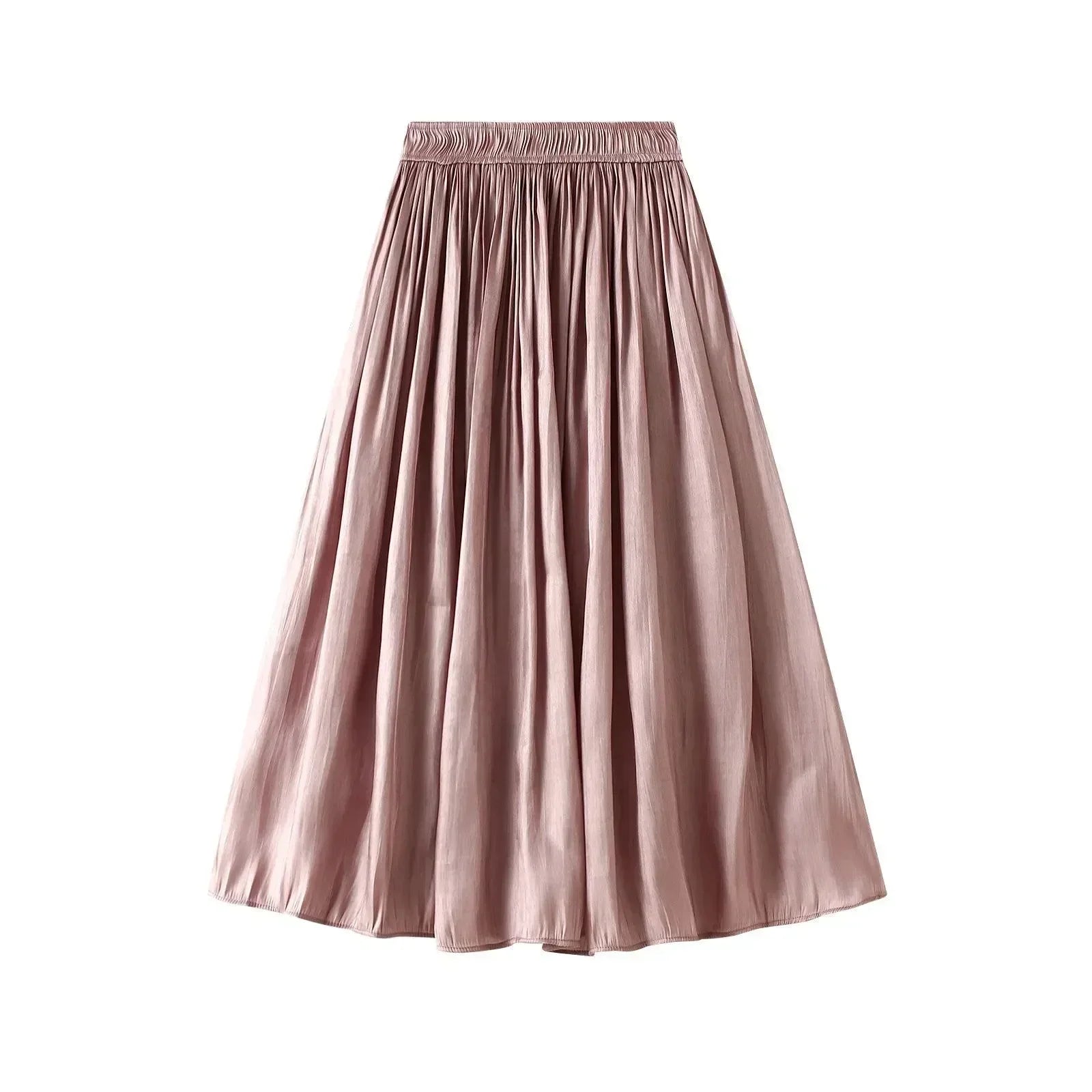 Pleated Skirt Women Fairy Style - Elastic Midi Women Skirt
