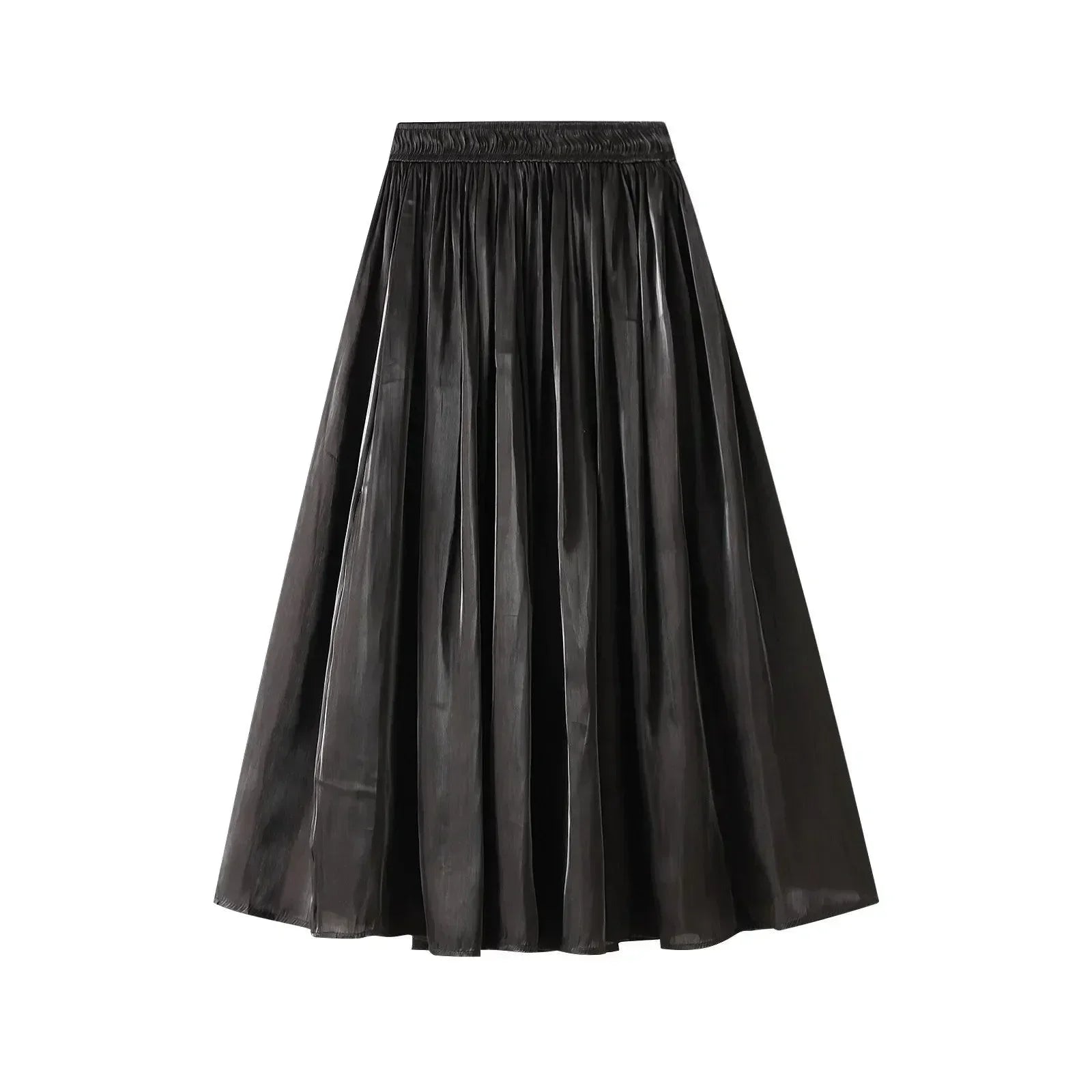 Pleated Skirt Women Fairy Style - Elastic Midi Women Skirt