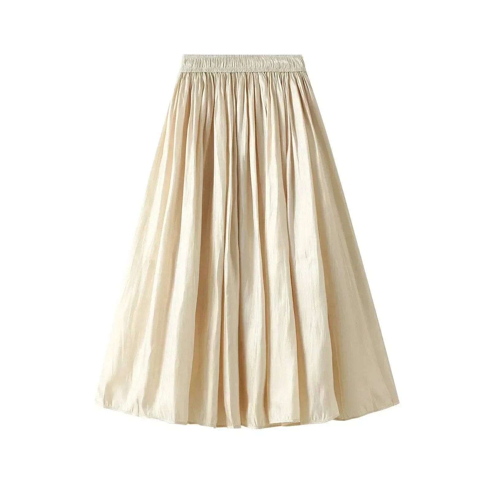 Pleated Skirt Women Fairy Style - Elastic Midi Women Skirt