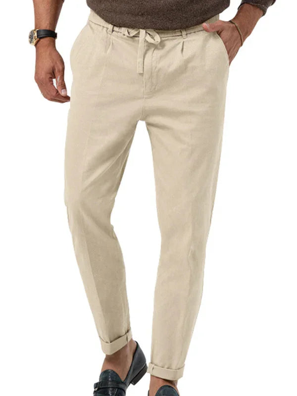 Professional Men Trousers – Mid Rise Drawstring -Guocali