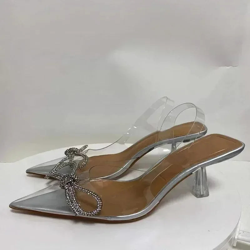 Women Sandals - Block Heels - PVC