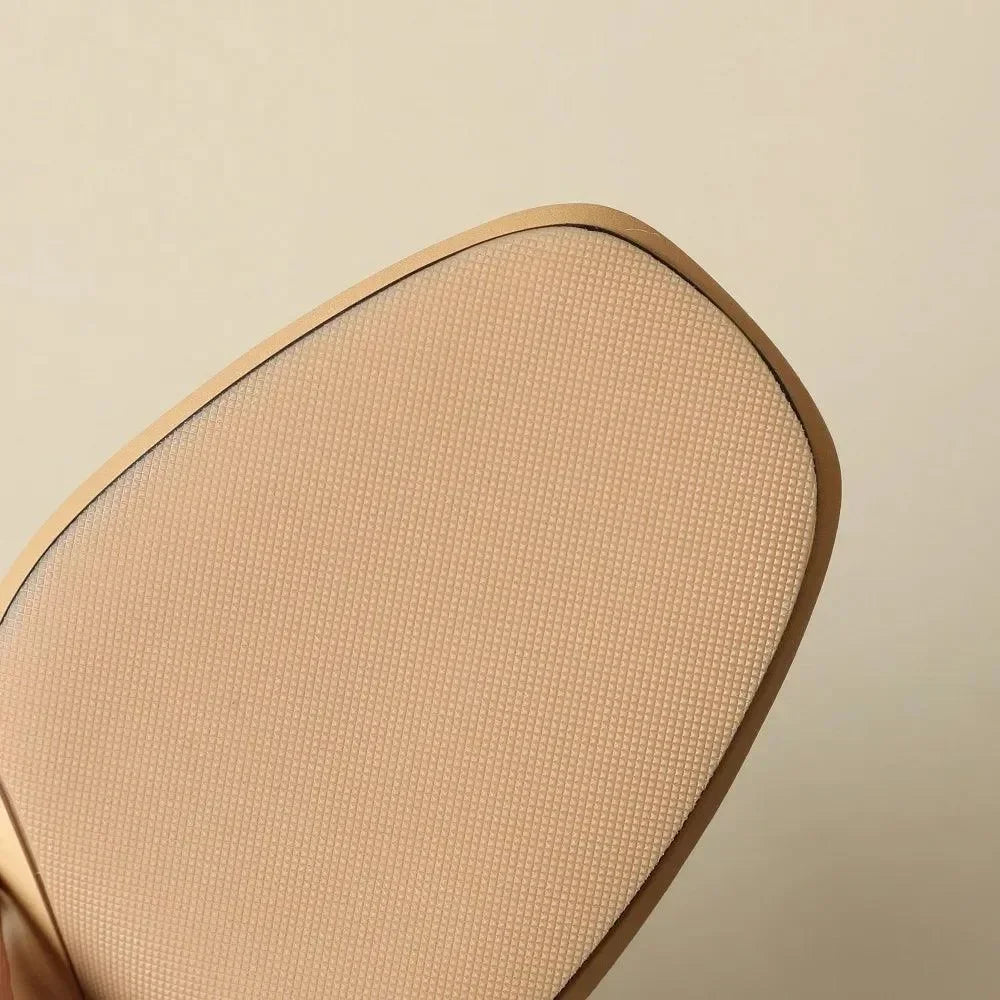 Women Sandals - Block Heels - Leather