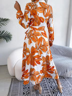 Sleeveless Shirt Dress With Collar – Long Floral Cut – Shirt Dress | GUOCALI – view 5