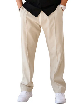 Sporty Men Trousers – Mid Rise Elastic Waist - Guocali