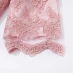 Spring Autumn Casual Embroidery Work Dress -Guocali