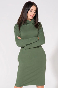Turtleneck Knit Dress Casual Cozy Everyday Style - Guocali