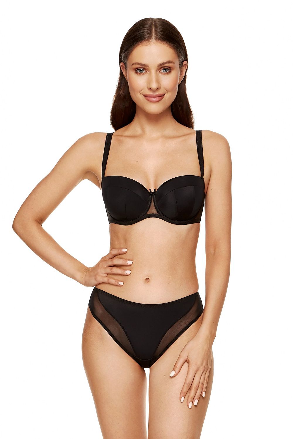 Underwire Bra Black Cotton Support-Women Bra-GUOCALI