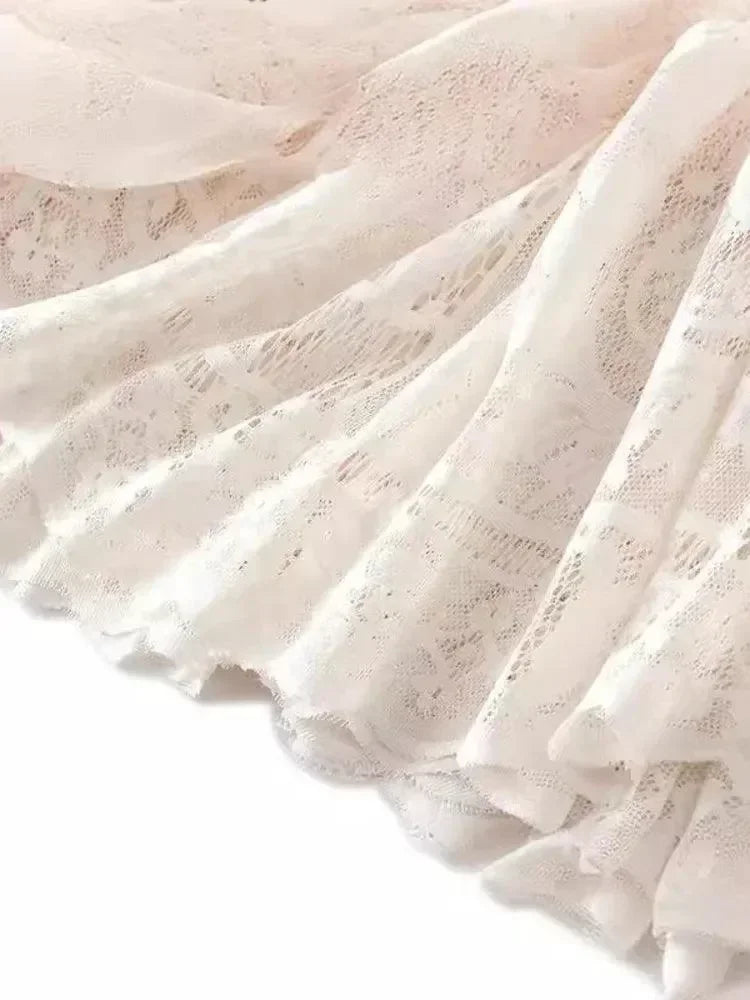 Women A-Line Skirt Lace Detail - Midi Women Skirt