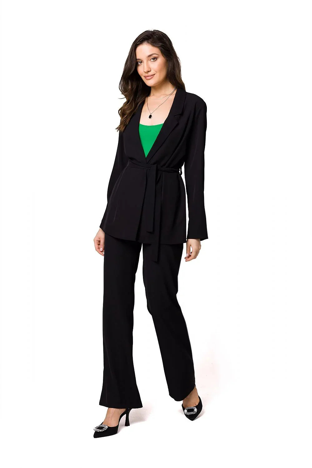 Women Blazer - Lightweight - Tie, Belted, Wrap - Guocali