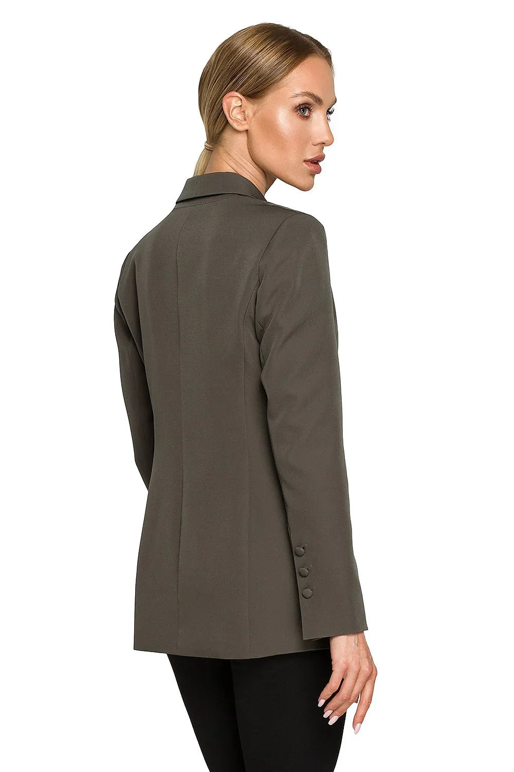 Women Blazer - Stretchable - Button - Green -Guocali