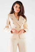 Women Suit Jacket - Stretchable - Double-Breasted