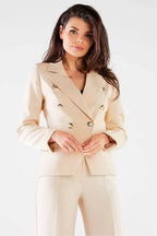 Women Suit Jacket - Stretchable - Double-Breasted