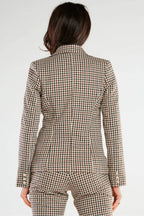 Women Blazer - Stretchable - Double-Breasted, Beige, Black, White