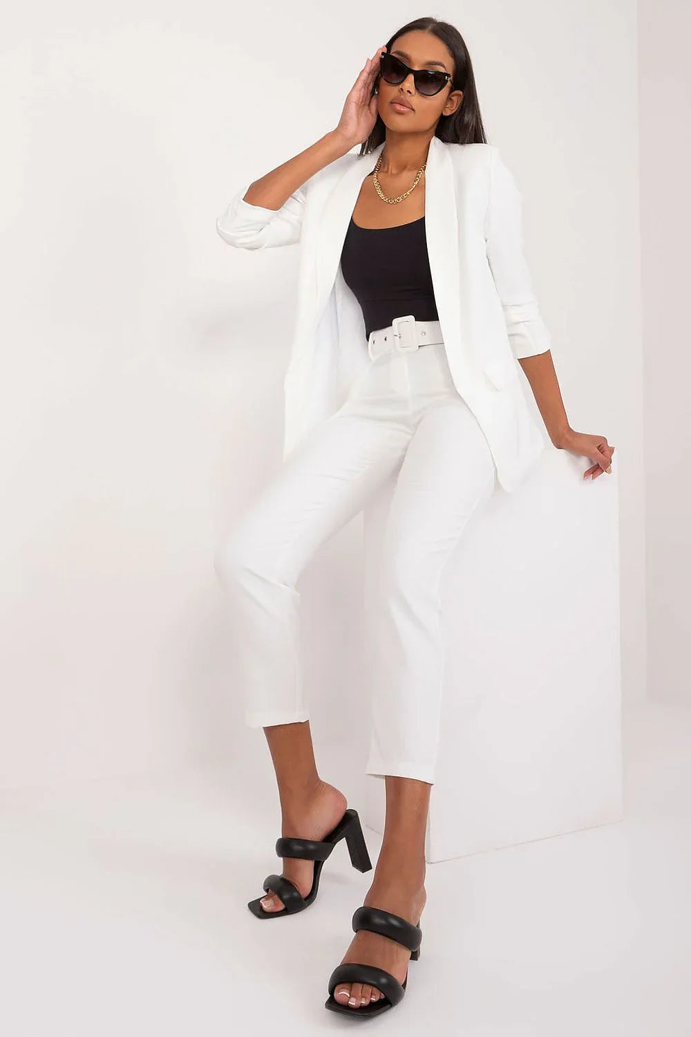 Women Suit Jacket - Wrinkle-Resistant - 1-Button Blazer