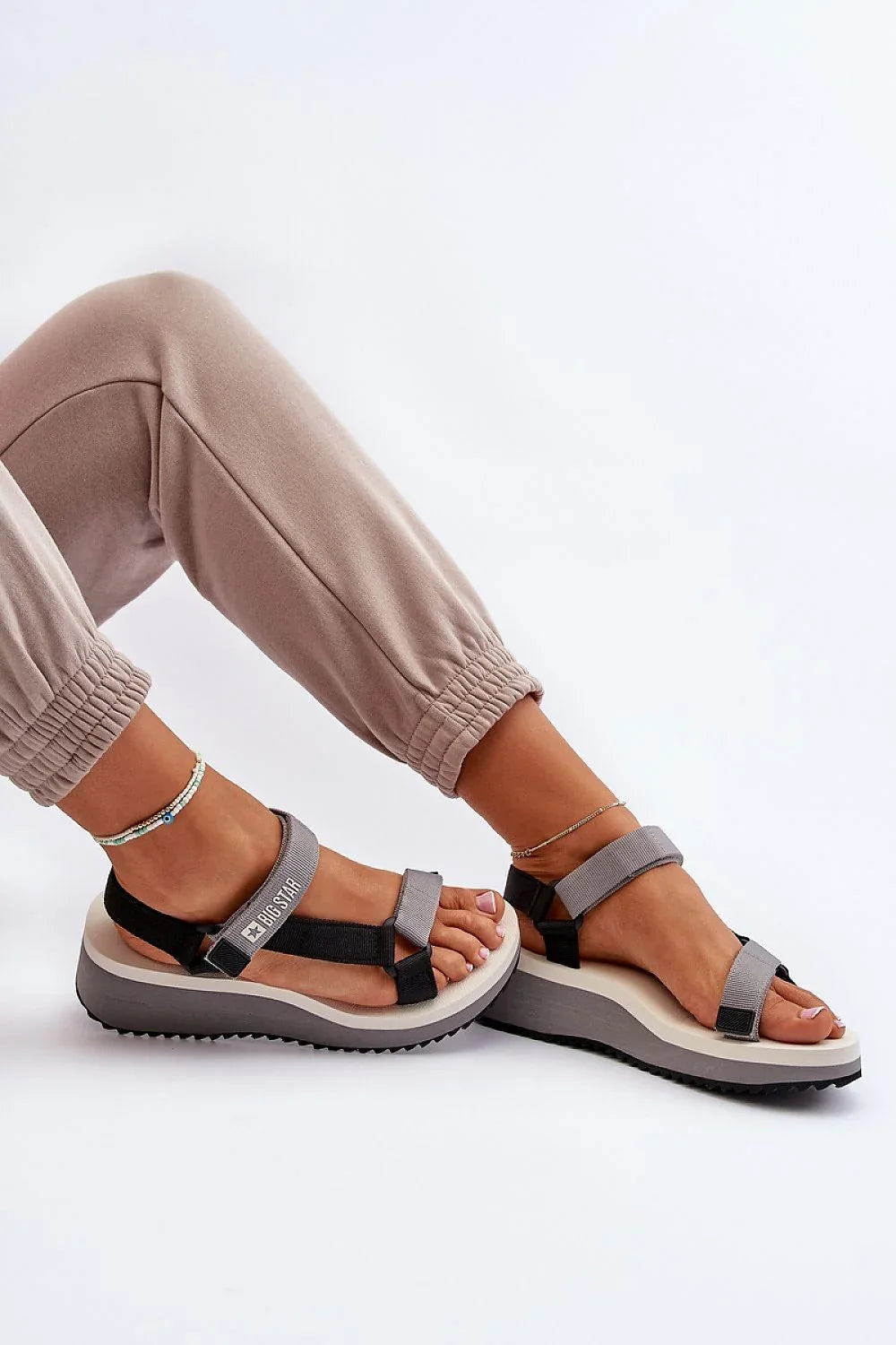 Women Colorblock Platform Walking Sandals - Guocali