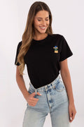 Women Crew-Neck Short-Sleeves T-Shirt – Breathable - Black -Guocali