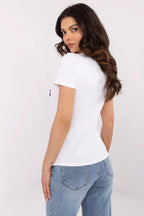 Women Crew-Neck Short-Sleeves T-Shirt – Stretchable, Blue, Black, Gray