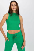 Women Crop Top – Crew-Neck Crop Top -Guocali