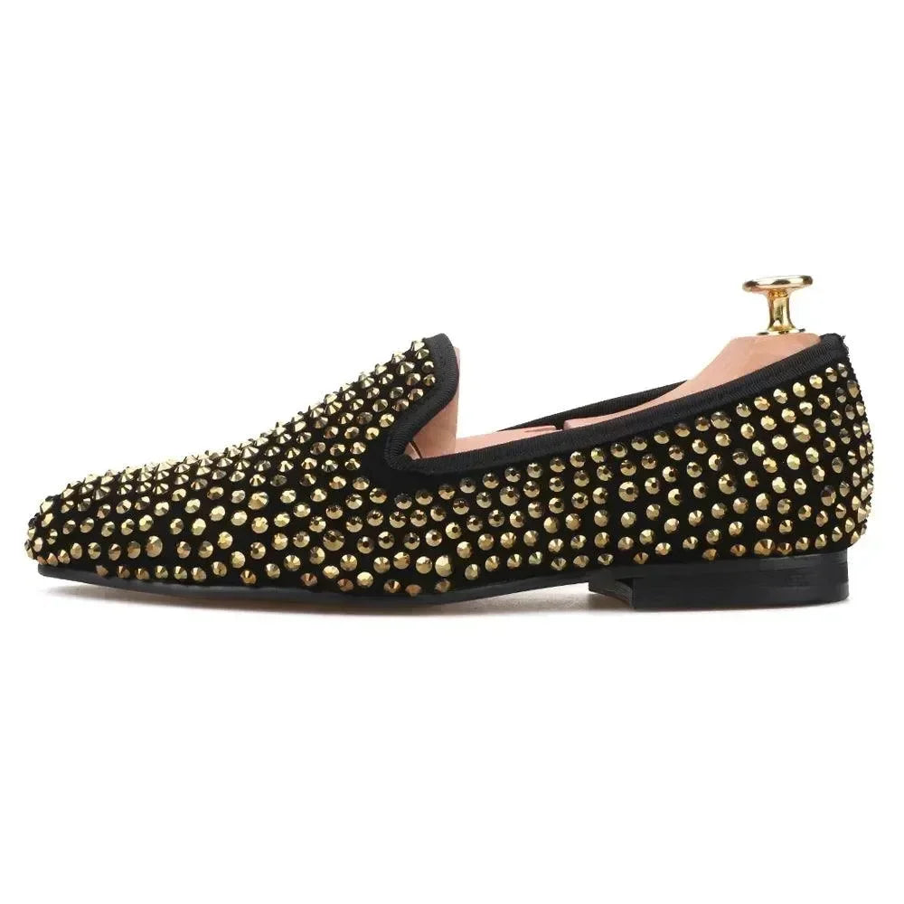 Women Dress Smoking Slipper Loafers - Slip-On Flat Shoes