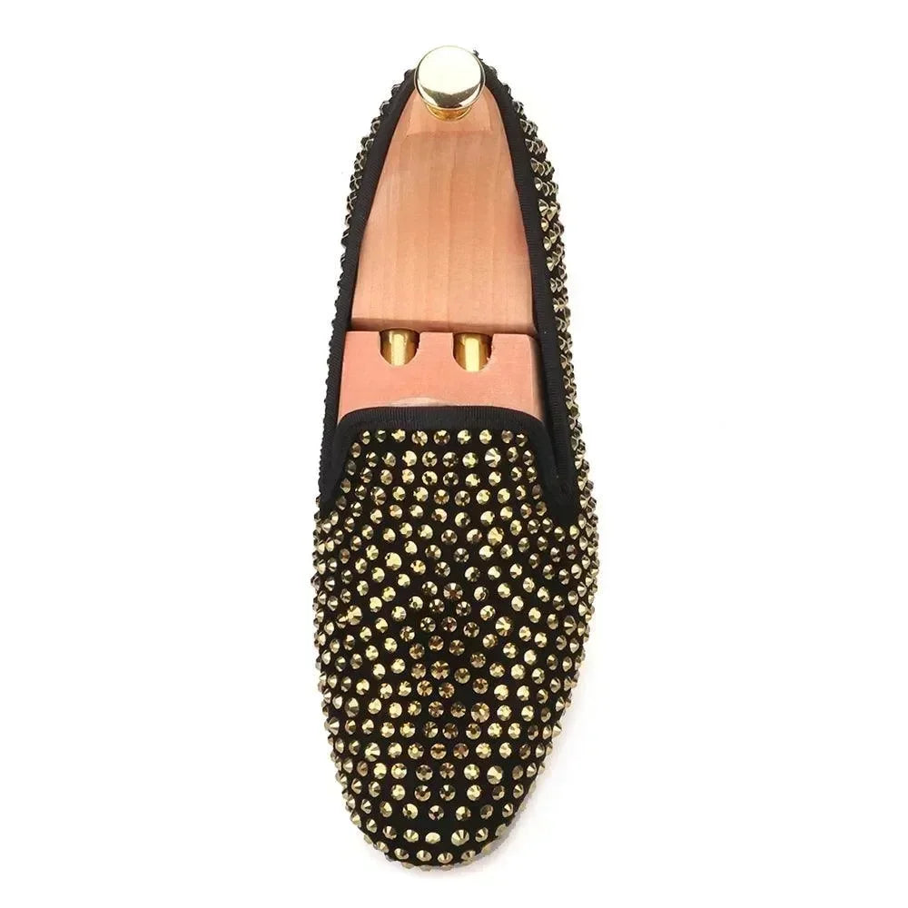 Women Dress Smoking Slipper Loafers - Slip-On Flat Shoes