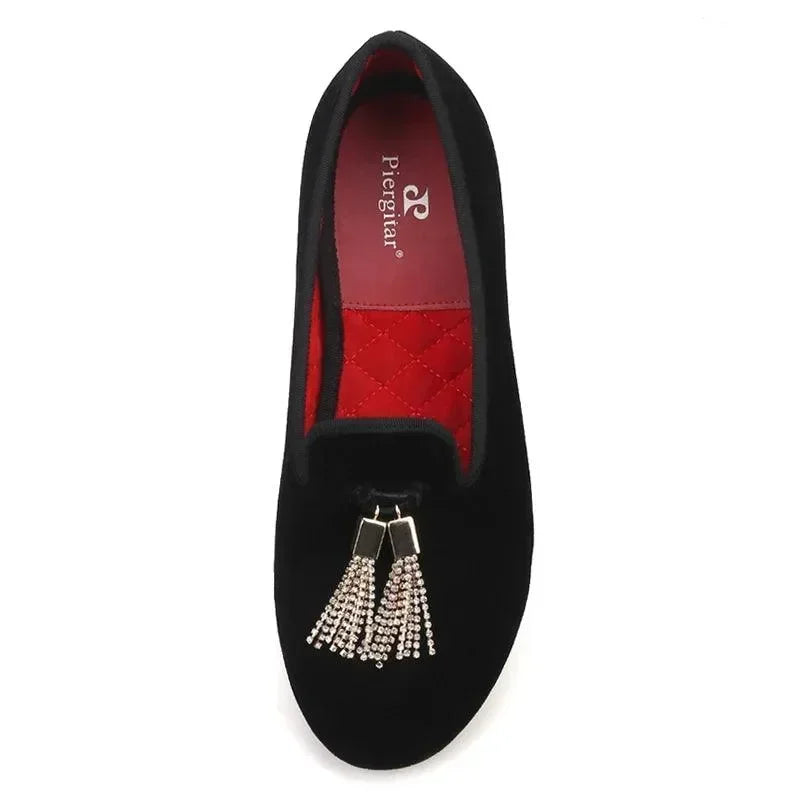 Women Dress Tassel Slipper Loafers - Slip-On Flat Formal Dress Shoes