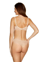 Women Embroidered Balconette Half Cup Bra - Guocali