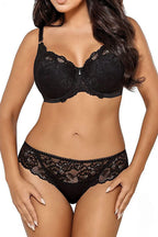 Women Embroidered Full Cup Underwire Bra - Guocali