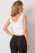 Women Knit Top – V-Neck Crop Top -Guocali