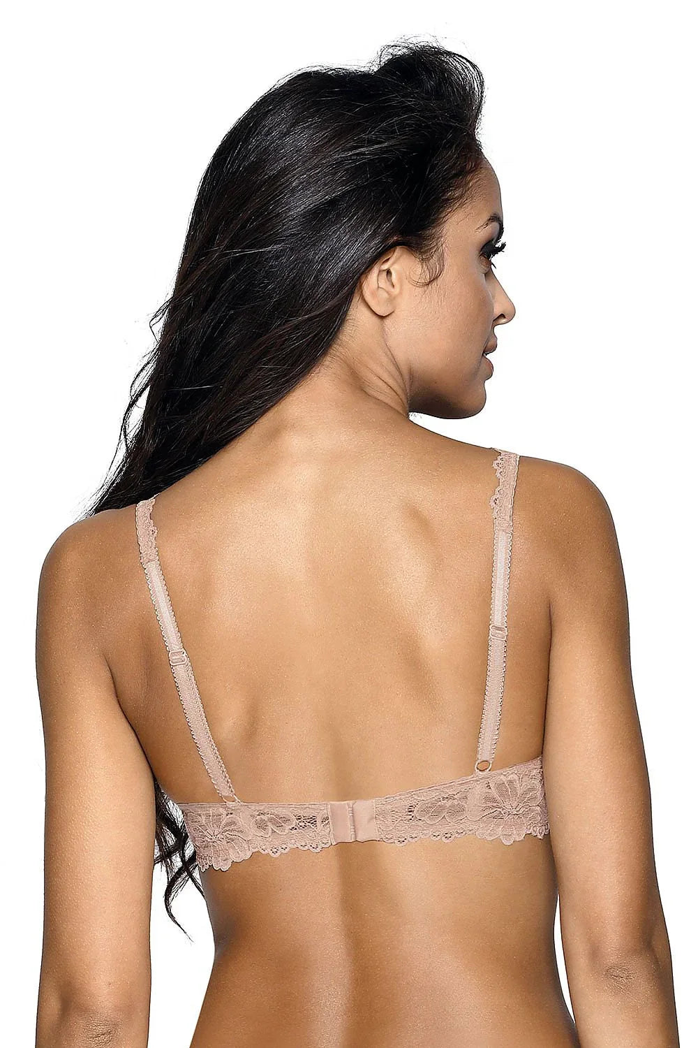 Women Lace Mesh Satin Underwire Bra - Guocali