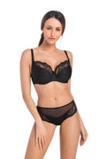 Women Lace Polyamide Full Coverage Bra - Guocali