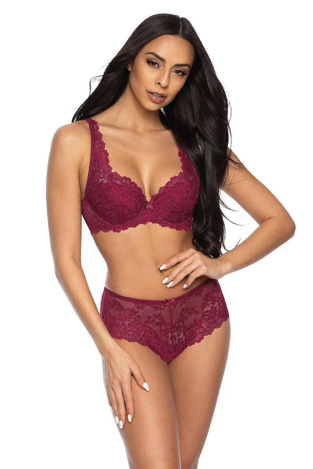 Women Plunge Lace Underwire Bra - Guocali