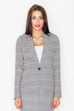 Women's Blazer - Lightweight - 1-Button - Multicolor -Guocali