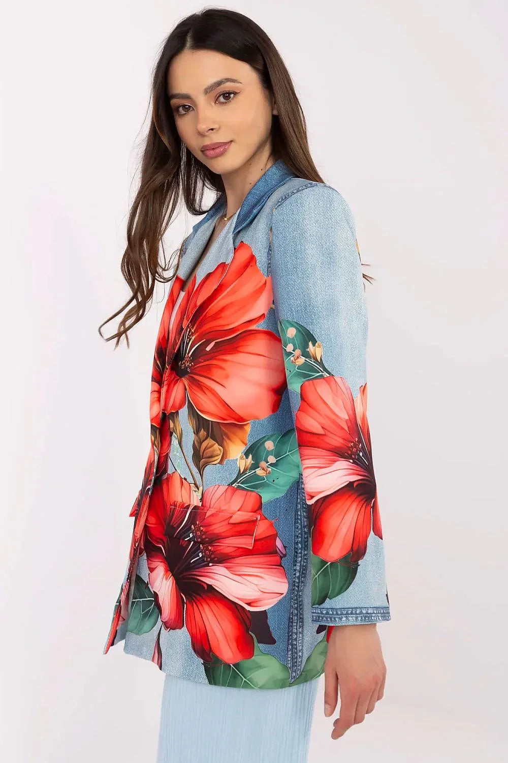 Women's Blazer - Lightweight - 1-Button, Red, Green, Multicolor