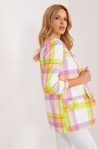 Women's Blazer - Lightweight - Slip-On - Multicolor, White, Yellow, Pink, Green, Purple -Guocali