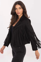 Women's Cropped Jacket - Lightweight Boho - Red