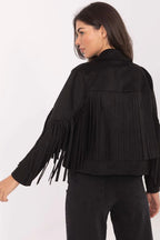 Women's Cropped Jacket - Lightweight Boho - Red