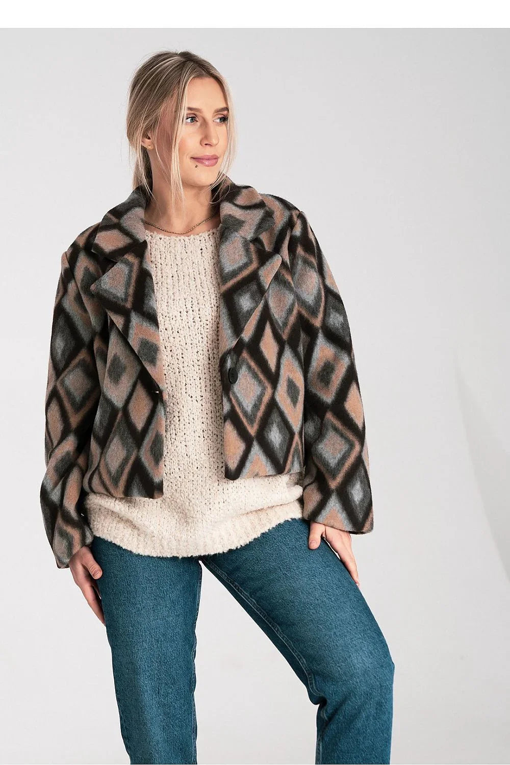 Women's Cropped Jacket - Lightweight Chic, Black