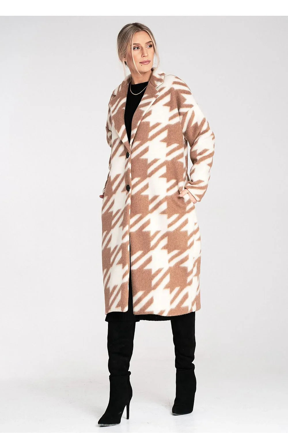 Women's Overcoat - With Pockets Chic, White