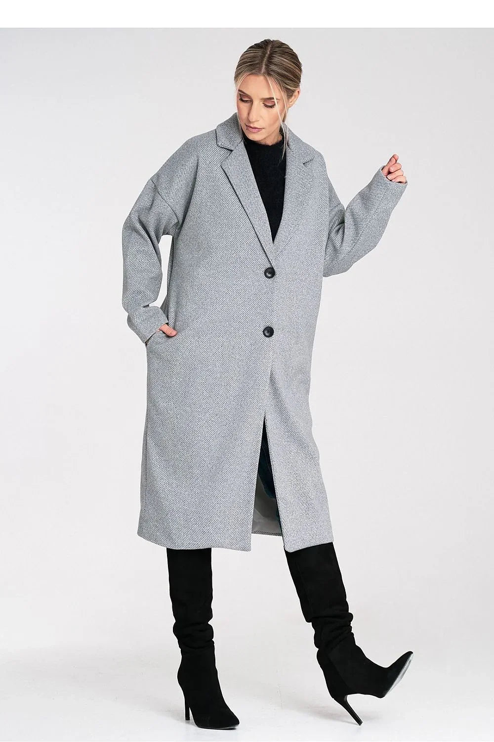 Women's Overcoat - With Pockets Minimalist, Chic