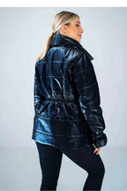 Women's Quilted Jacket, Puffer Jacket - Insulated Chic, Casual - Green
